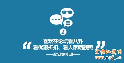 “喜歡在論壇看八卦、看優(yōu)惠折扣、看人家曬靚照”--論壇的新機會