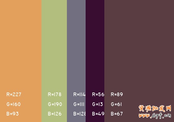 最舒服的顏色搭配值，很有用哦，特別是做設計的！！