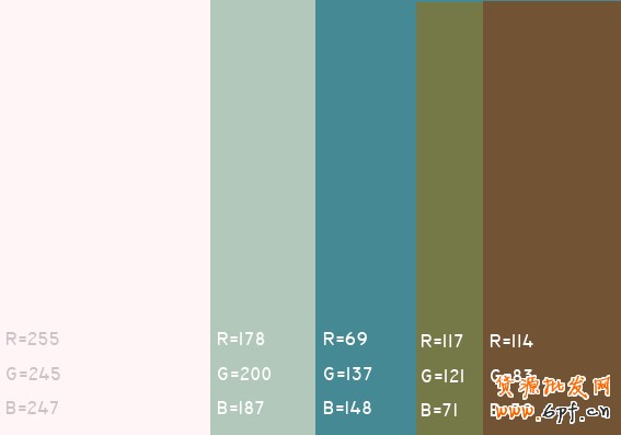 最舒服的顏色搭配值，很有用哦，特別是做設計的！！