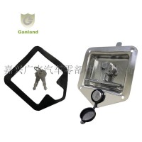 嘉興廣來貨車工具箱盒鎖 卡車內嵌式平面貨柜鎖 車廂T型轉舌鎖