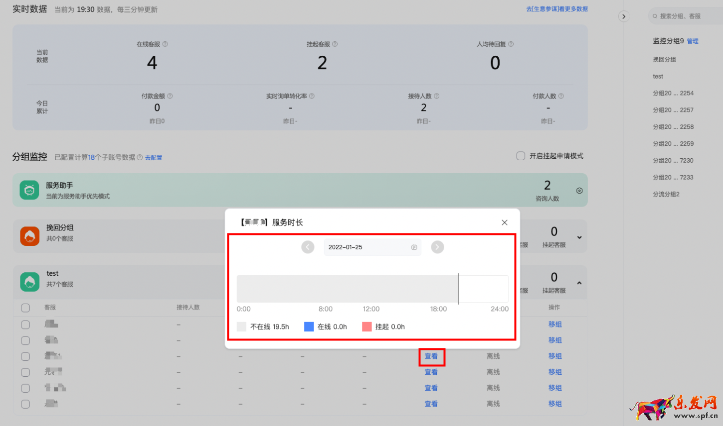 如何設置千?？蛻舴掌脚_實時接待數據？